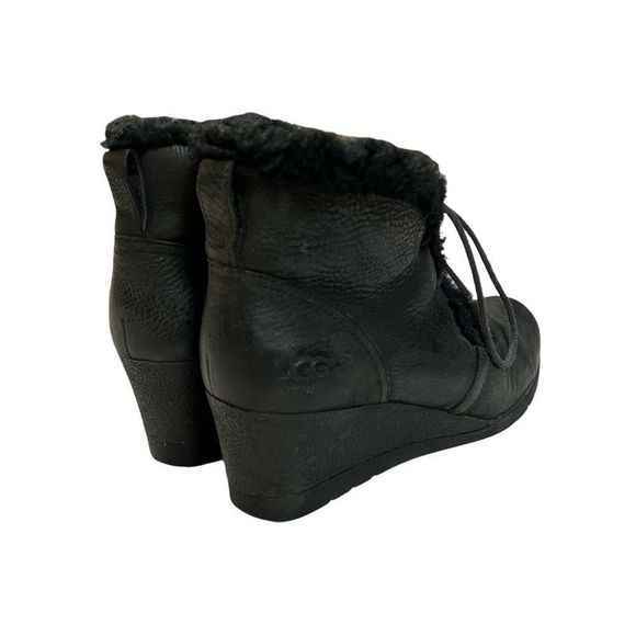 UGG Jeovana Womens Wedge Bootie Black Size US10 - Picture 5 of 10